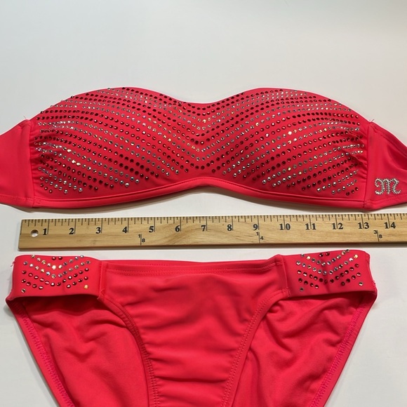 Miss Me womens Bikini 2 piece Rhinestones 2 piece swim suit Sz S/M - Picture 13 of 13